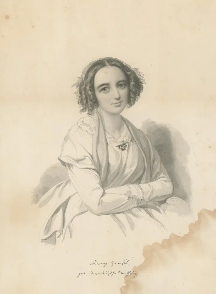 Wilhelm Hensel, portrait de Fanny Hensel, 1847 (Berlin, Mendelssohn Archiv, BA 44)